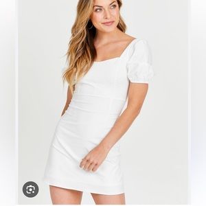 Kaelie Puff Sleeve White Dress